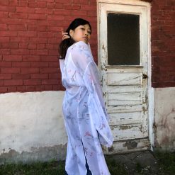 Luna Clothing ELSA Sheer Crane Kimono