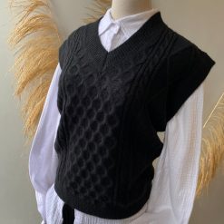 Risque MAJESTIC Cable Knit Vest Clothing