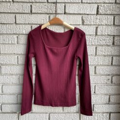 Coast To Coast Clothing EDA Ribbed Square Neck Top