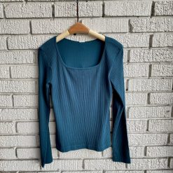 Coast To Coast Clothing EDA Ribbed Square Neck Top