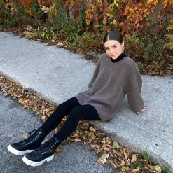 Luna JAIN V Neck Oversized Sweater Clothing