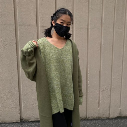 Luna Clothing SUE Oversized V Neck Sweater