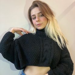 Luna Clothing MINDY Crop Knit Sweater