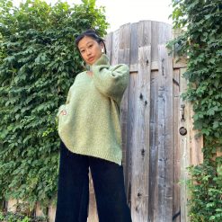 Luna Clothing SUE Oversized V Neck Sweater